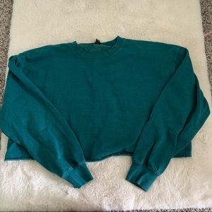 Cropped graphic sweater